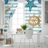 2 SZT Kotwica Rozgwiazda Paski Zasłony Okienne Sypialnia Kuchnia Draperie Panel Dekoracja Domu Zasłony do Salonu Od Podłogi do Sufitu
