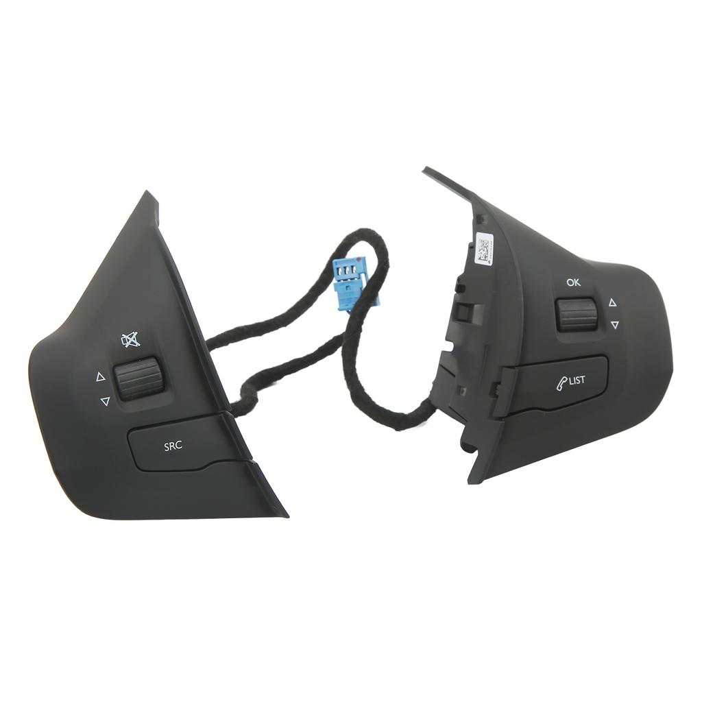 Steering Wheel Swith Control Button 98084115ZD Multifunction Black Replacement for Peugeot 208
