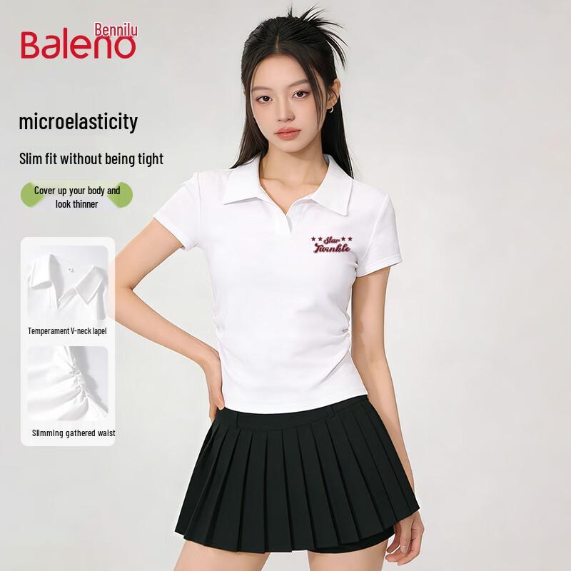 Baleno Women s V-Neck Slim Fit Short Sleeve T-Shirt M