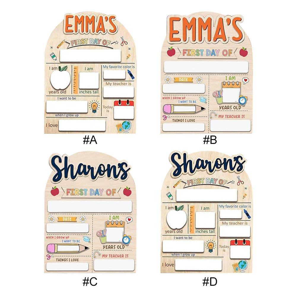 Personalizowane Znaki Pierwszy i Ostatni Dzień Szkoły Rekwizyty do Zdjęć Powrót do Szkoły Tabliczka Pierwszy Dzień Szkoły Wielokrotnego Użytku dla Dzieci Do Szkoły