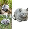 New Outdoor Garden Lawn Art Garden Cat Statue Durable Resin Animal Statue Home Decor Crafts Resin Sculpture