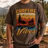 Comfort Colors® Campfire Vibes Shirt, Camping T-Shirt, Vintage Camper Tee, Nature Lover Gift, RV Life Shirt, Outdoor Adventure Tee, Camp Tee