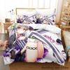 New Murasaki Shion Bedding Set Single Twin Full Queen King Size Bed Set Adult Kid Bedroom Duvet Cover Sets Anime Kawaii Girl Bed