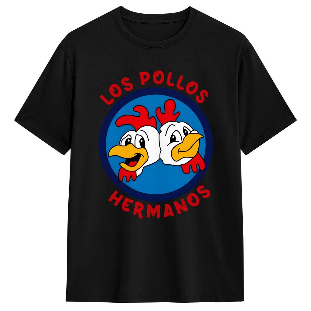Los Pollos HerUnisexos Cotton T Shirt For Couple Summer Y2K Basic TShirts Comfortable Harajuku Tee Shirt Oversized Casual Tops