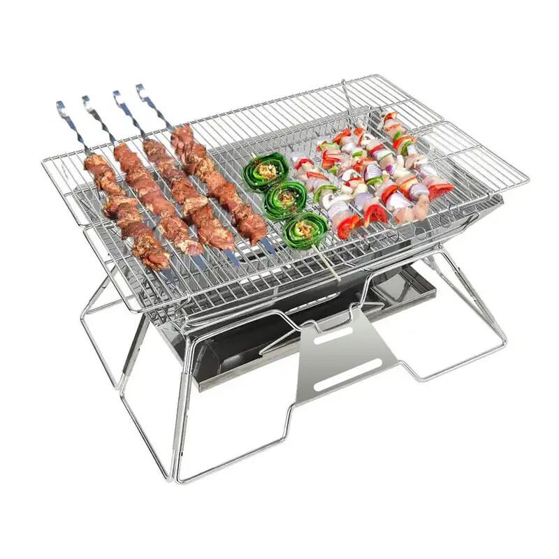Portable Folding Stainless Steel Camping Grill