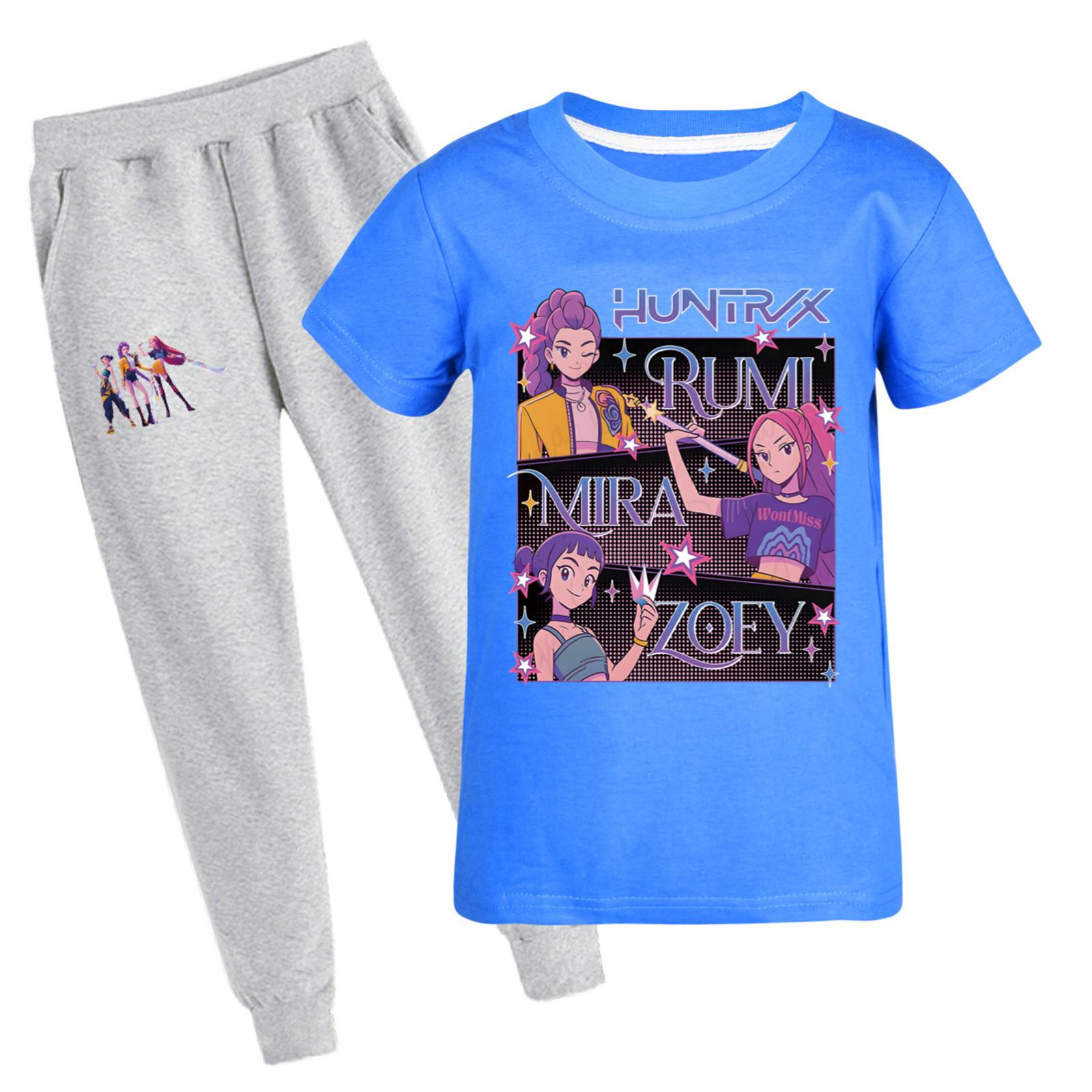 

Детская летняя спортивная футболка и брюки, комплект спортивной одежды из двух предметов, одежда с принтом с короткими рукавами, костюм 150