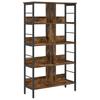 Bookshelf Smoked Oak 82 x 32 x 144.5 cm Particleboard
