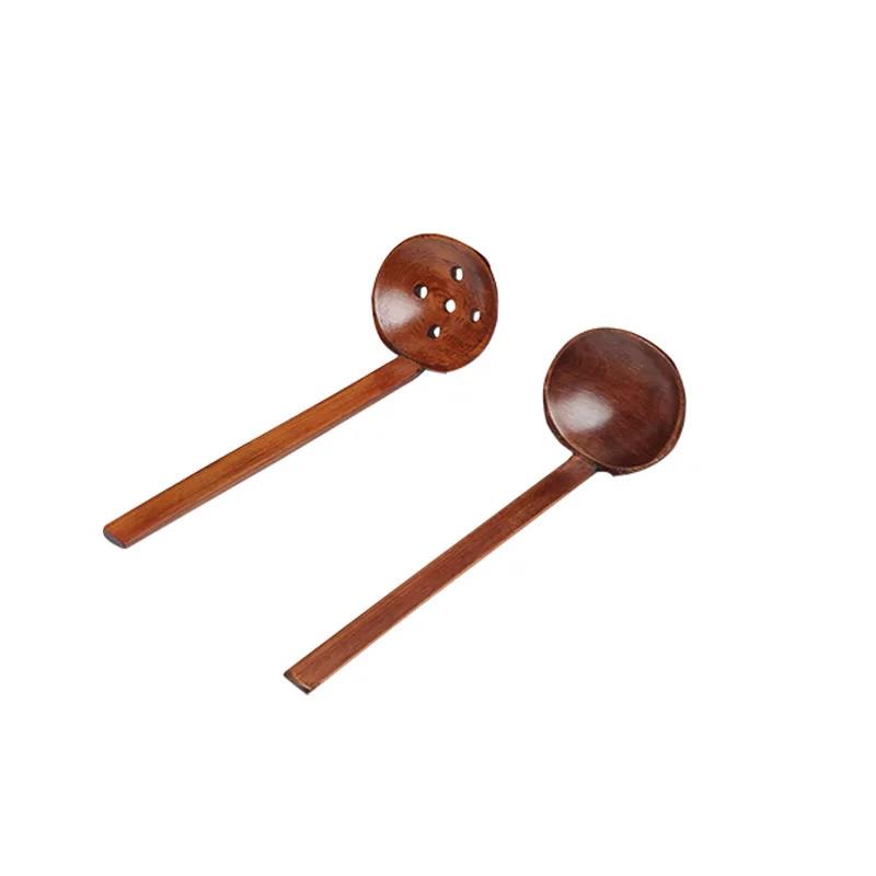 Japanese Ajisen Ramen Spoon Restaurant Nanmu Wooden Turtle Shell Spoon Hot Pot Spicy Spoon Household Tableware