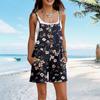 Rompers For Women Summer Casual Sleeveless Overall Comfy Loose Spaghetti Strap Romper Fashion Jumpsuit With Pockets