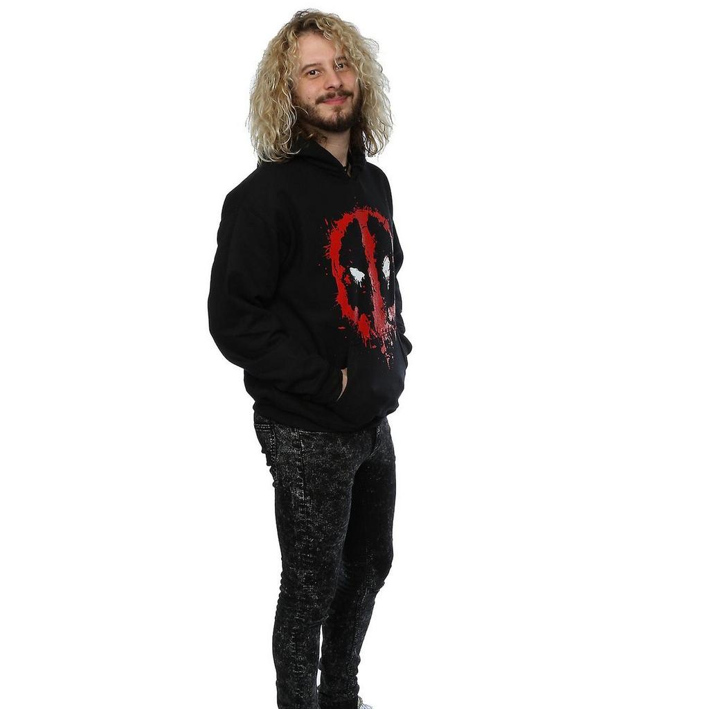 Deadpool Mens Splat Face Cotton Hoodie