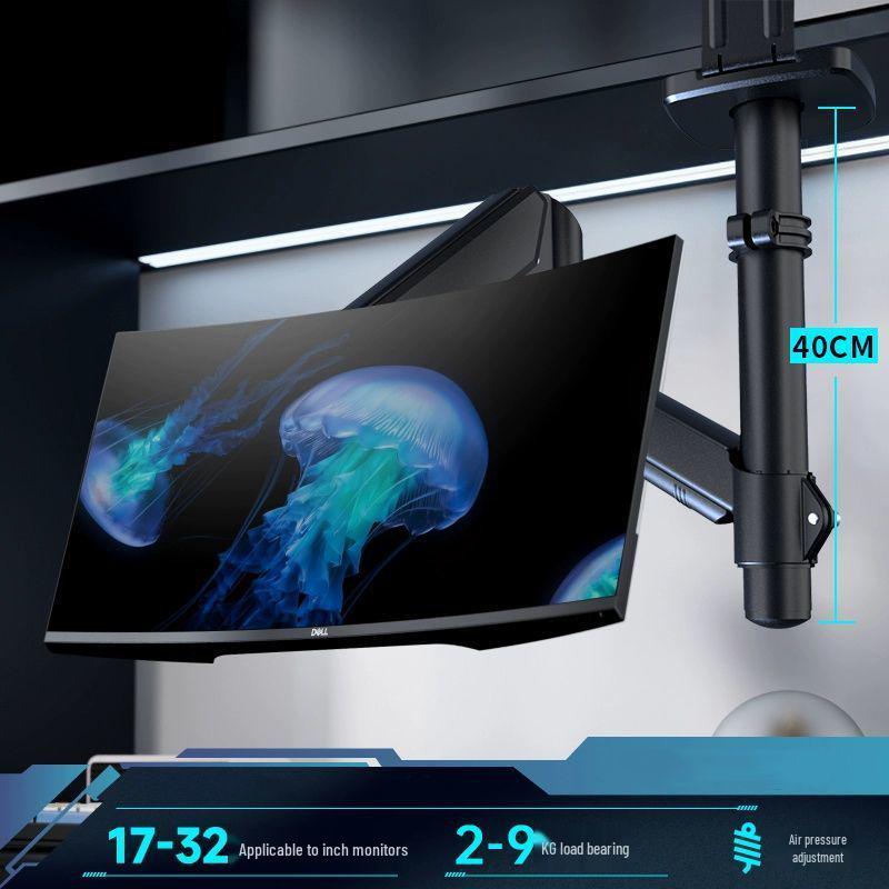 Pneumatic Monitor Stand with Rotating Arm and Adjustable Height