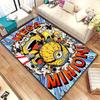 Minions Themed Round Rug Cartoon Flannel Carpet Non-Skid Floor Mat Children Playroom Bedroom Home Decor