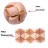 Wooden Football Kongming Lock 3D Brain Teaser Puzzle Adult Office Pressure Relief Kids Intelligence Gift