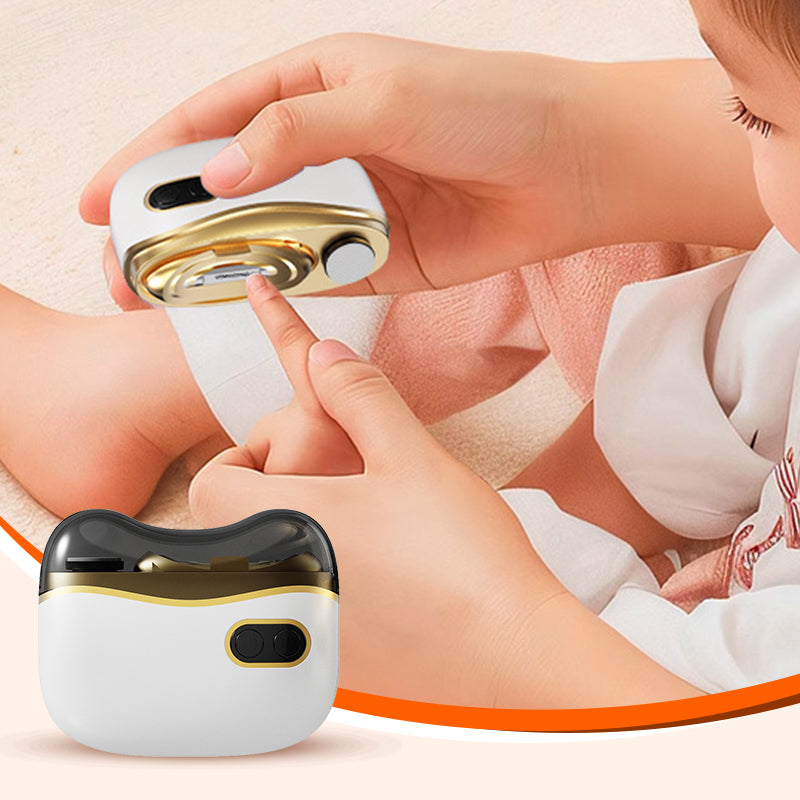 Electric Nail Trimmer - Portable Kids-Safe 2-in-1 Grinder & Clipper, Rechargeable Automatic Nail Care for Baby Elderly Home Use