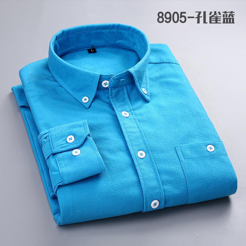 

Осенне-зимняя базовая рубашка с длинным рукавом, однотонная повседневная рубашка большого размера, мужская одежда XXXL