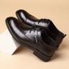 Business Dress Leather Shoes Men's Casual Trend Four Seasons Men's British and Korean Version Pointed Lace-up Leather Shoes