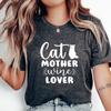 Cat Mother Wine Lover T-Shirt, Funny Feline Lover Graphic Tee, Stylish Pet Mom Apparel, Unique Gift for Cat Moms, Wine Enthusiast Shirt