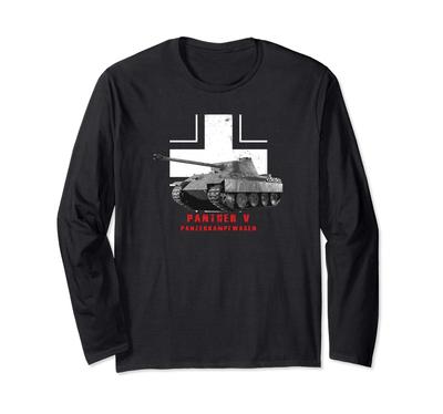 Battle Tank WW2 Panther V Tank Long Sleeve T-Shirt