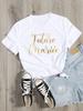 Casual Ladies Basic Ocollar White Short Sleeved Shirt Girl Future Mariee Love Bachelorette Wedding Party Women Shirt Aesthetic