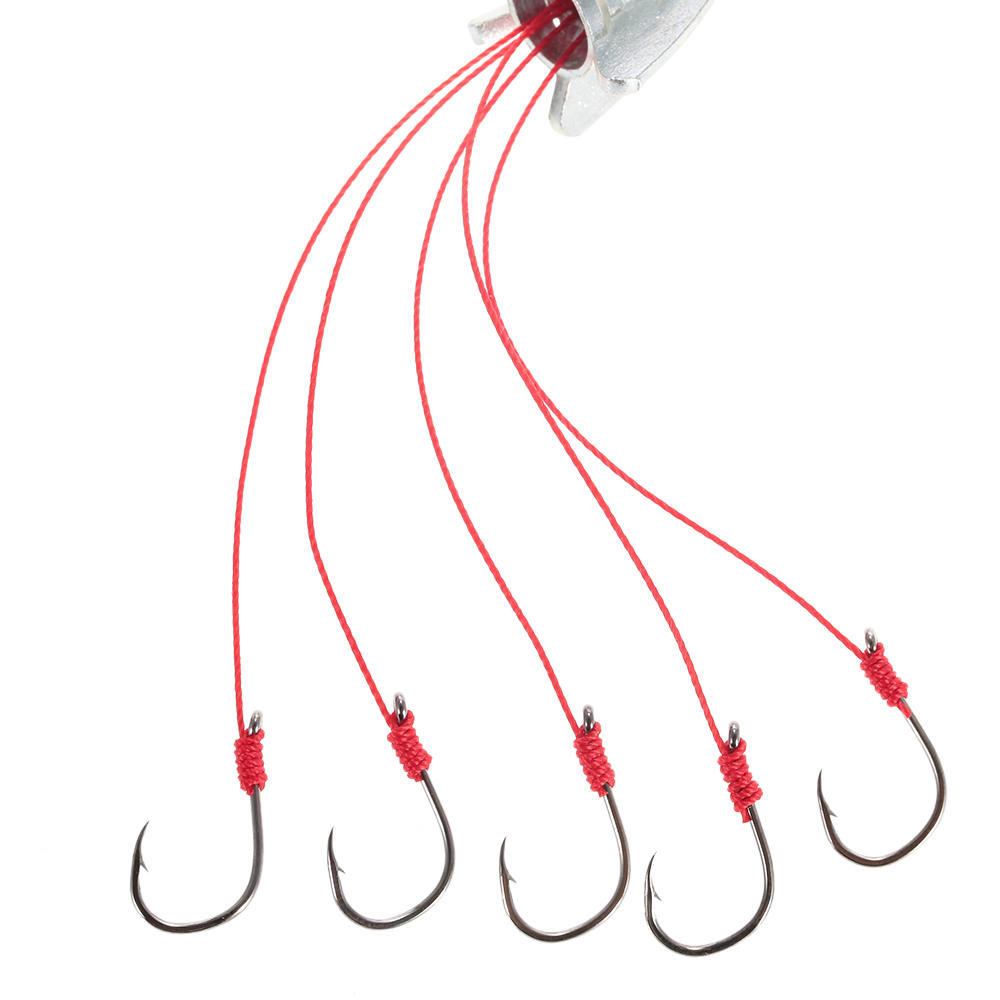 4 Stück Angel-Anti-Hänge-6-in-1 Explosionshaken aus Kohlenstoffstahl, Karpfen-Angelhaken mit Gewicht