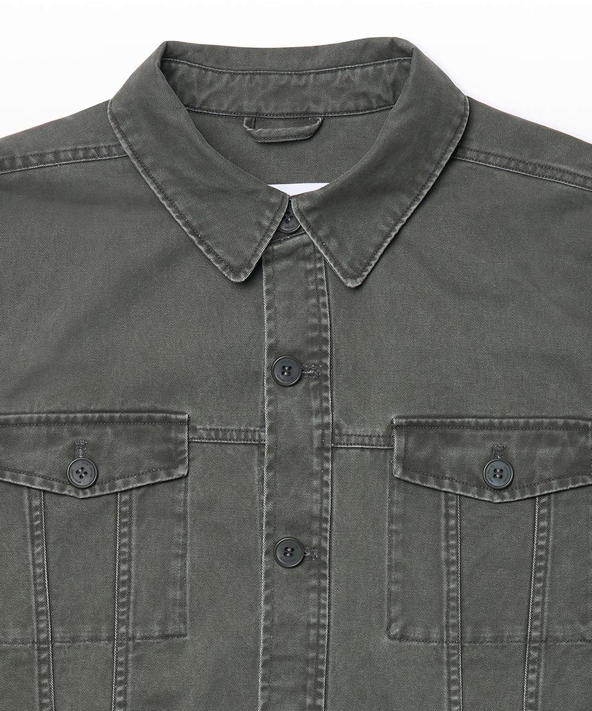 West Grand Boulevard Cooper Washed Cotton Chore Jacket Washed Khaki