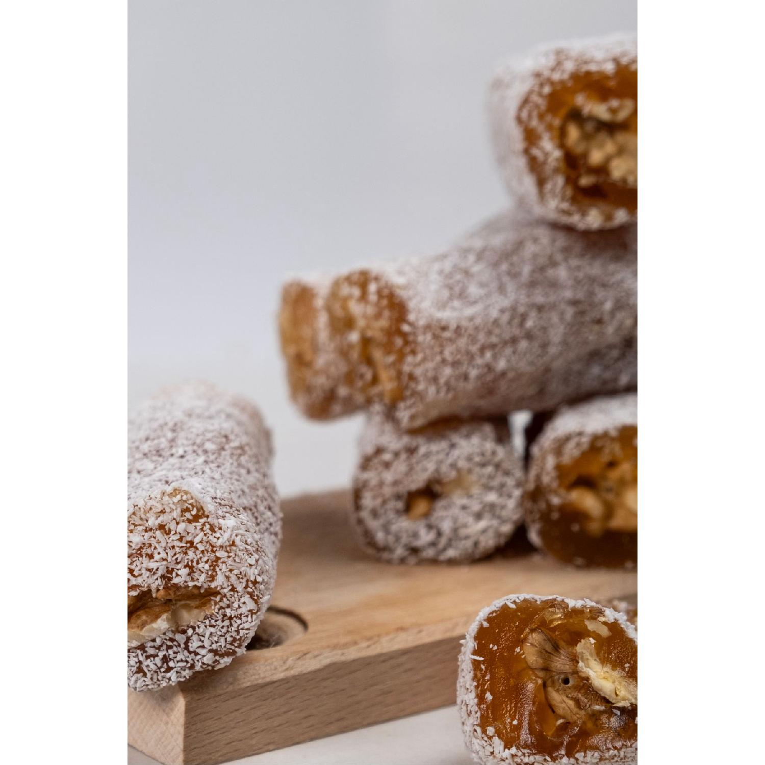 

Coconut Coated Walnut Sausage - 500 Gr