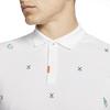 Nike Geometric Pattern Embroidered Short Sleeve Polo Men Tops White CI9783-100