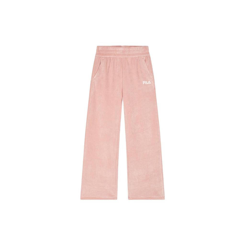 Fila Solid Color Straight Leg Knitted Casual Pants Women Bottoms Sugar-Pink F11W349602F-PK