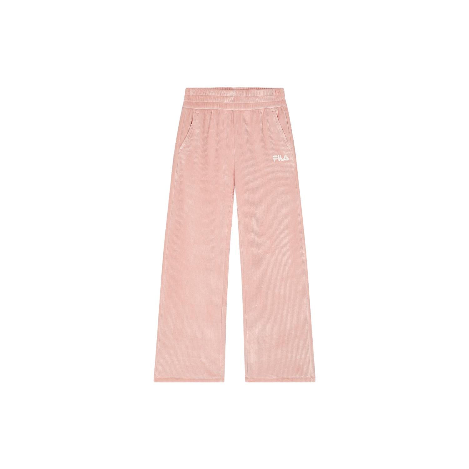 

FILA Solid Color Straight Leg Knitted Casual Pants Women bottoms Sugar-Pink F11W349602F-PK L