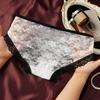 Sexy Transparent Lace Flower Panties New Fashion Middle Waist Bowknot Mesh Underwear for Women Lingerie