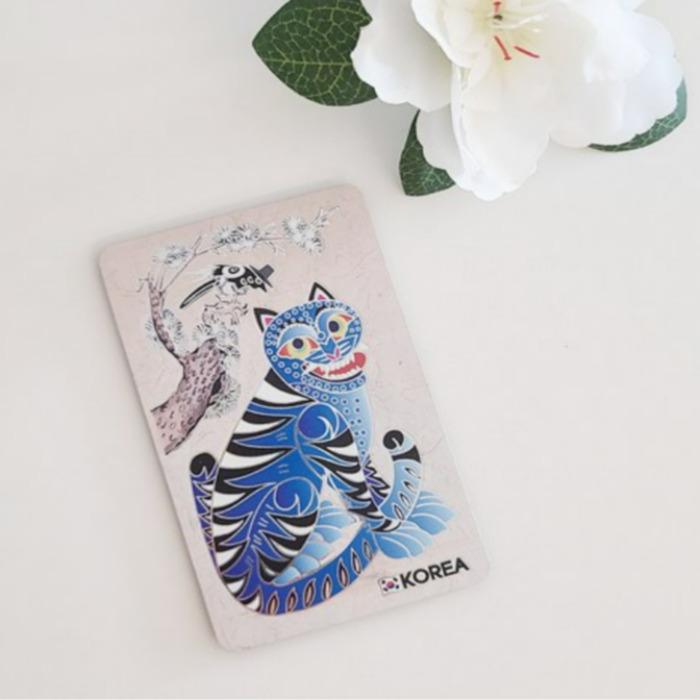 

Magpie & Tiger Minhwa Magnet – Traditional Korean Hojakdo Refrigerator Decor-3pcs.
