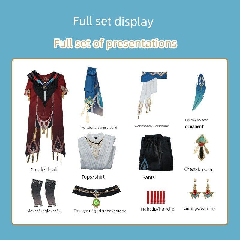 Genshin Impact Kaveh Cosplay Costume for Men, Sumeru Architect Game Anime Clothing, Full Cosplay Set