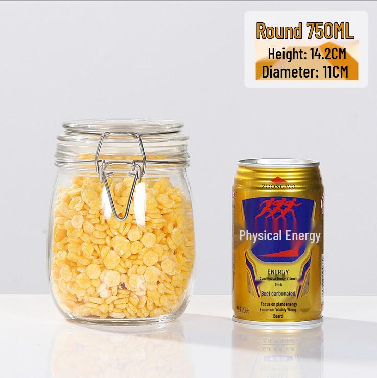Food-Grade Glass Storage Jar for Nuts, Grains, Wine, Tea, and Honey