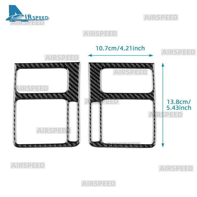 For Volkswagen Touran MK2 1T2 2010 2011 2012 2013 2014 2015 Real Soft Carbon Fiber Sticker Car Air Outlet Side of Center Console