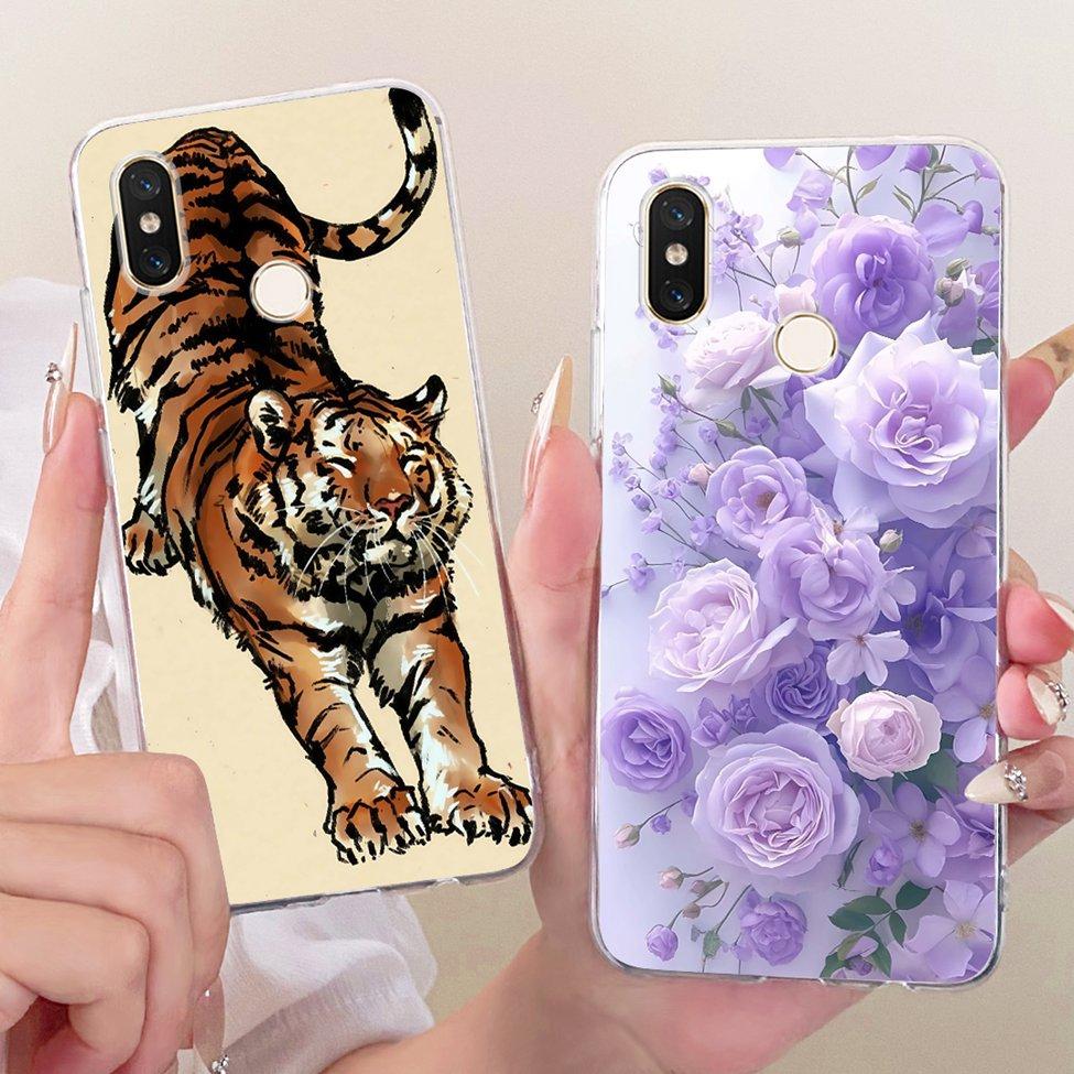 Transparent For Xiaomi Mi 8 Case Cover Luxury Fashion Butterfly Funny Cute Painted Casing M1803E1A