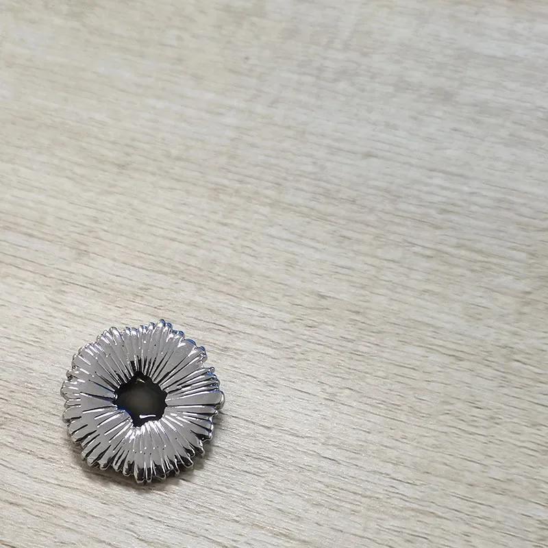 

5 шт. модных металлических пуговиц на ножке 18/25 мм в форме цветка, швейные принадлежности для пальто 18mm серебряный