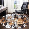 1 Stück Hunde Haustiere Büro Runder Teppich, Indoor-Matte Geeignet Für Büro, Unter Bürostühlen Schlafzimmer Wohnzimmer Heimdeko, Zimmer Deko