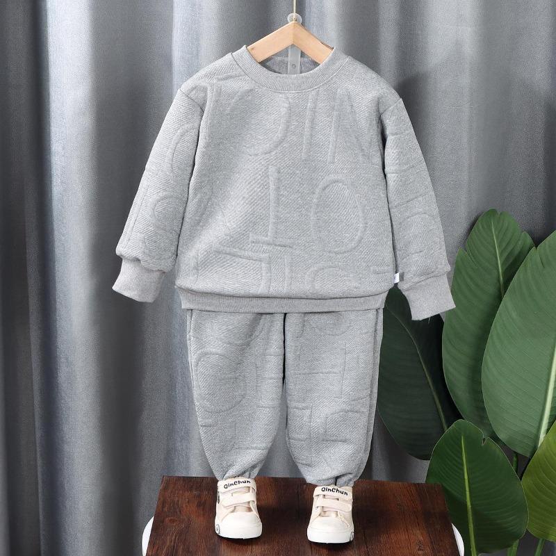 Baby Warm Sets Spring Autumn Trendy Suit Boys Girls Sweatshirt Outfit Kids Cotton Top Casual Sports Pants