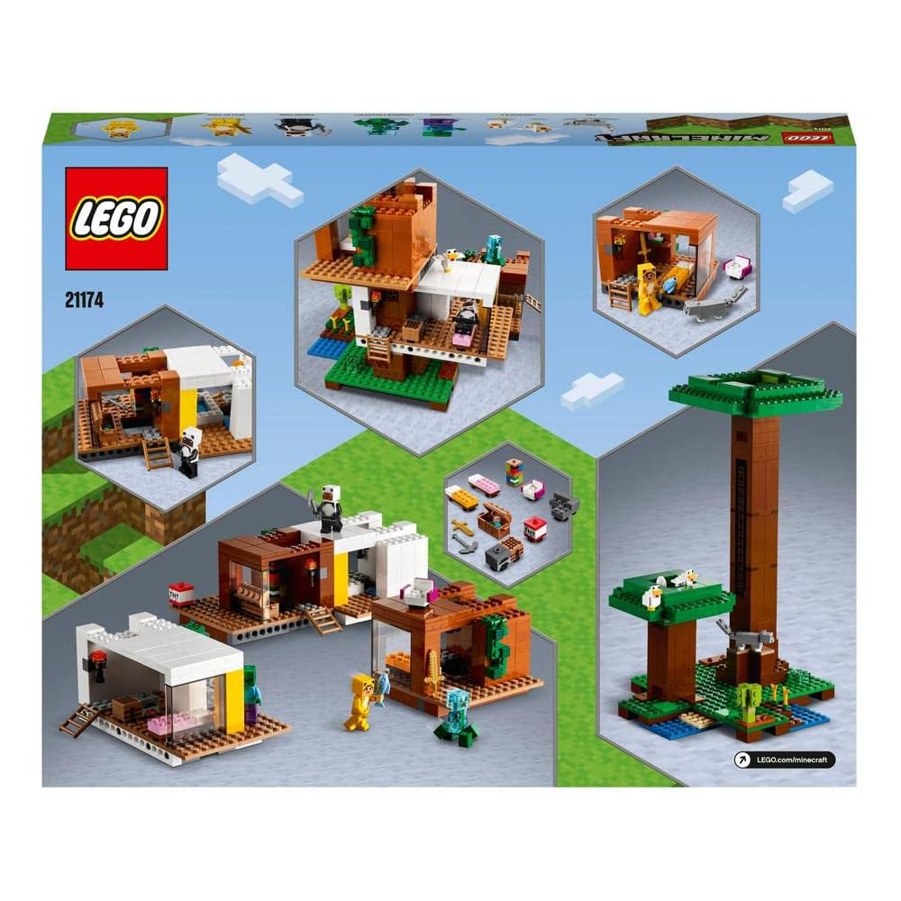 LEGO Minecraft Treehouse 21174 Building Blocks Toy for Kids Age 9 and Up