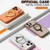 Magnetic Stand Phone Case For iPhone 17 Air 13 11 12 14 15 16 Pro Max 17Pro Magsafe Official Wireless Charge Protector Cover