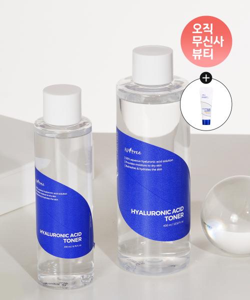 IsNtree Hyaluronic Acid Toner Set 400ml+200ml (+Gift: Hyaluronic Acid Fresh Sun Serum 10ml) NONE
