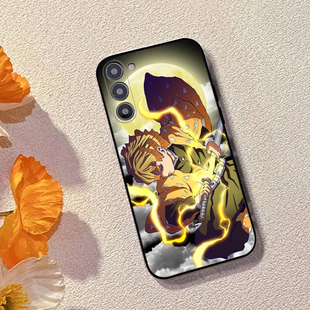 Hot Anime Demon Slayer Hard Phone Case For Samsung Galaxy A73,A72,A71,A70,A53,A52,A51,Soft Silicone Black Cover