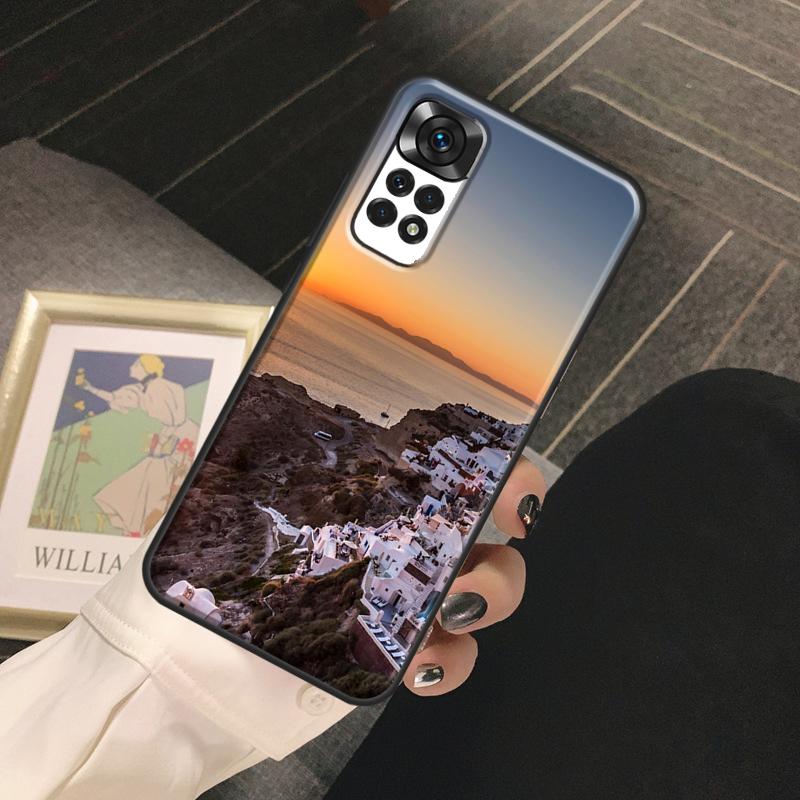 Oia Santorini Greece Funda For Xiaomi Redmi Note 13 14 Pro 9 10 11 12 Pro 10S 11S 12S Redmi 13C 10C 12C 14C Case