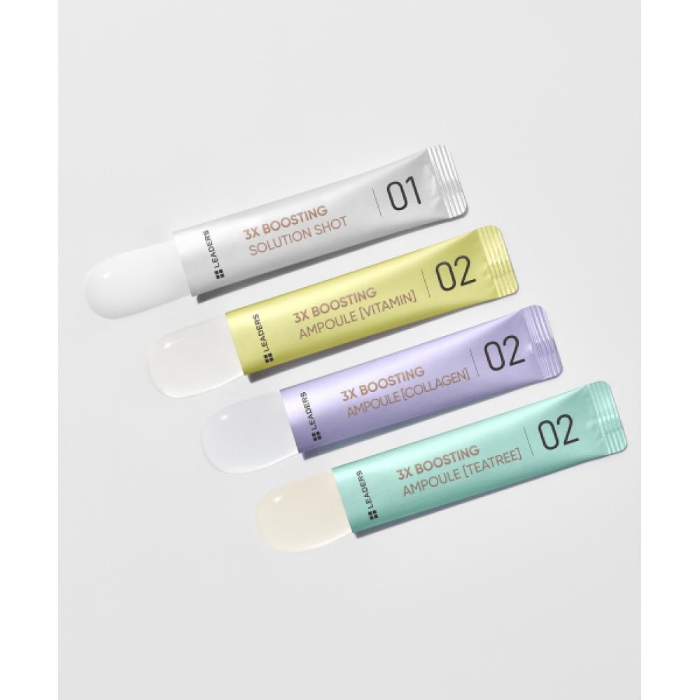 Leaders Cosmetics [spicule+tea Tree Ampoule] [21 Doses In Total] Leaders 3x boostIng Solution Shot + Ampoule 7ea 3box