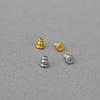 Gold-Plated Brass Non-Slip Silicone Bullet Gourd Ear Plug Jewelry Accessories for DIY