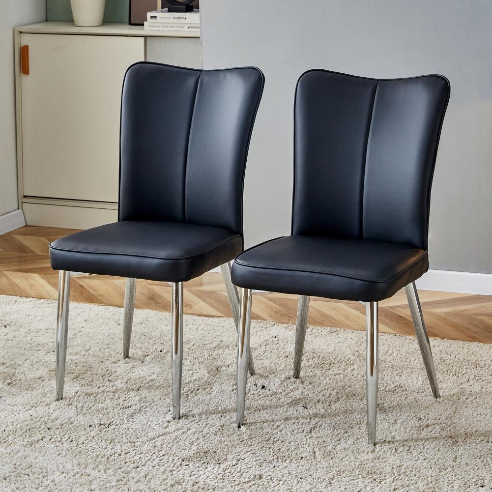 US STOCK Kitchen Dining Room Chairs Set Of 2 Simple Upholstered Side Chair With Backrest For Home Kitchen Living Room