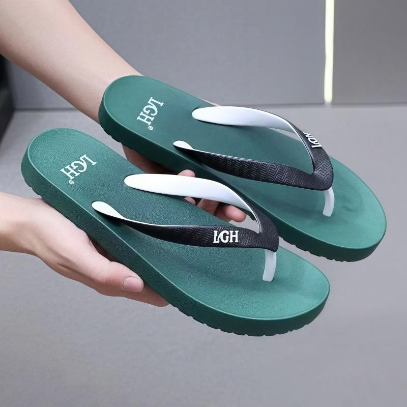 Flip-flops Men's New Men's Summer Indoor Wear-resistant Non-slip Beach Blowing PVC Dragging Men's Slippers