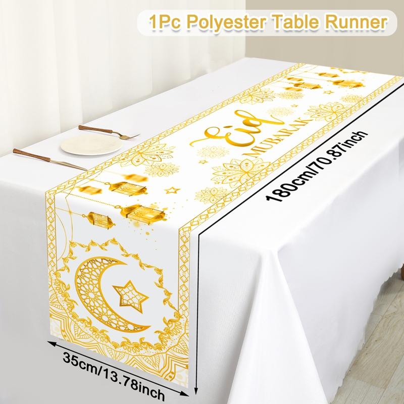Ramadan Decor Tablecloth EID Mubarak Decor For Home 2025 Ramadan Kareem Islamic Muslim Party Eid Al Adha Gifts Happy Eid Al Fitr
