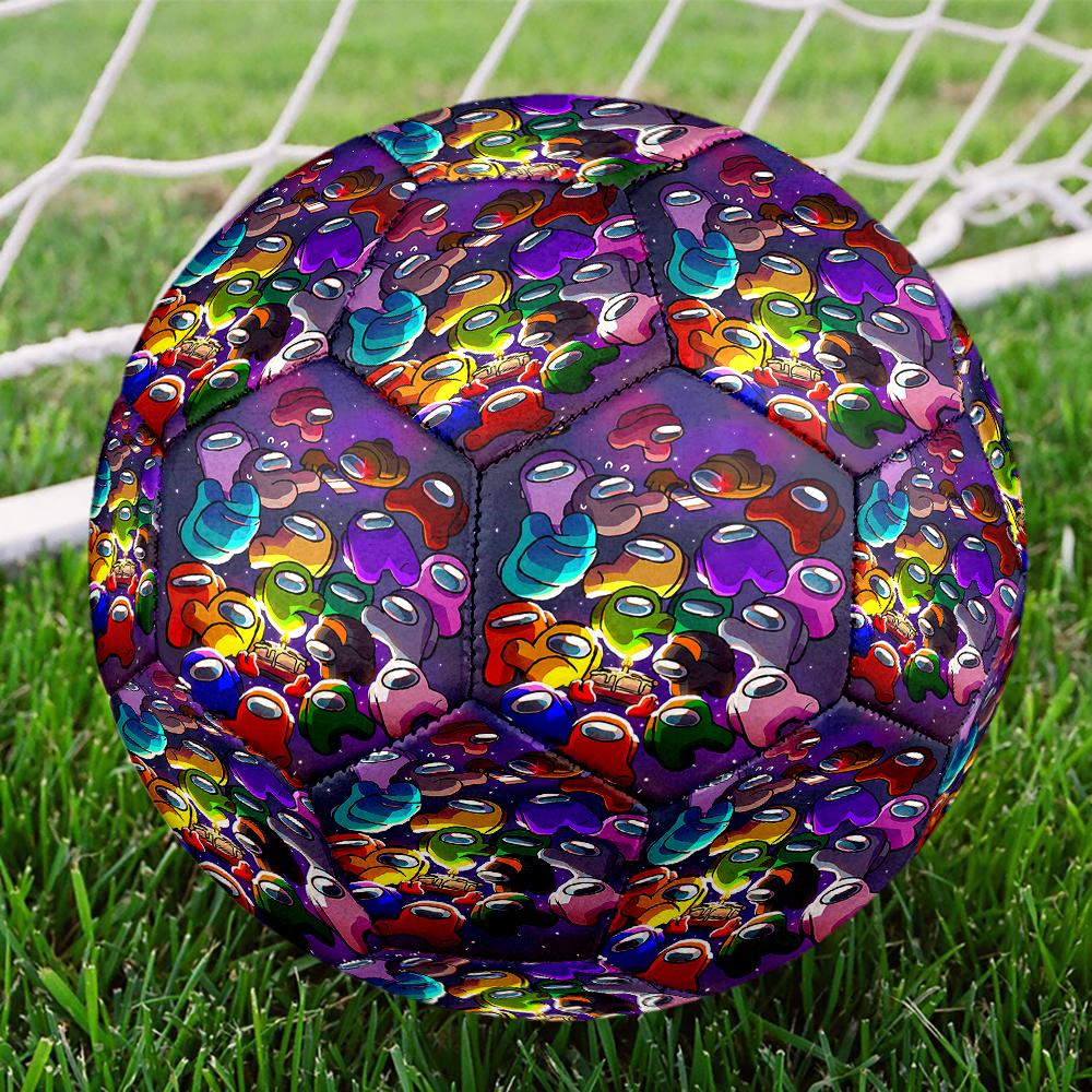1pc Among Us Game Football Soccer Ball Size 5 Indoor Soccer Ball Fashion Colorful Backyard Game -Great For Sports Fans Gift