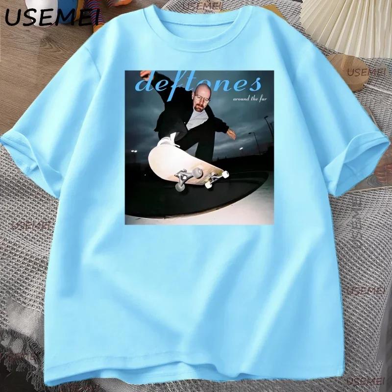 Walter White Breaking Bad Skateboarding T Shirt Unisex Funny Cotton Short Sleeve Deftones Tshirts Unisex Clothing Streetwear Clothes